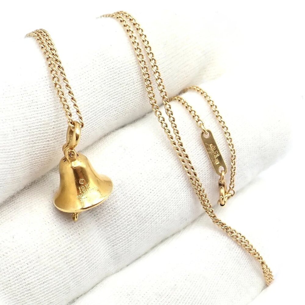 Rare! Tiffany & Co Ralph Lauren 18k Yellow Gold Nautical Bell Pendant Necklace - Picture 6 of 16